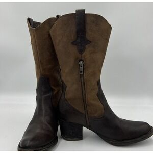 Born Sonoma Women Size 7.5 Brown Classic Leather Western Tall Boots D08423 Rodeo
